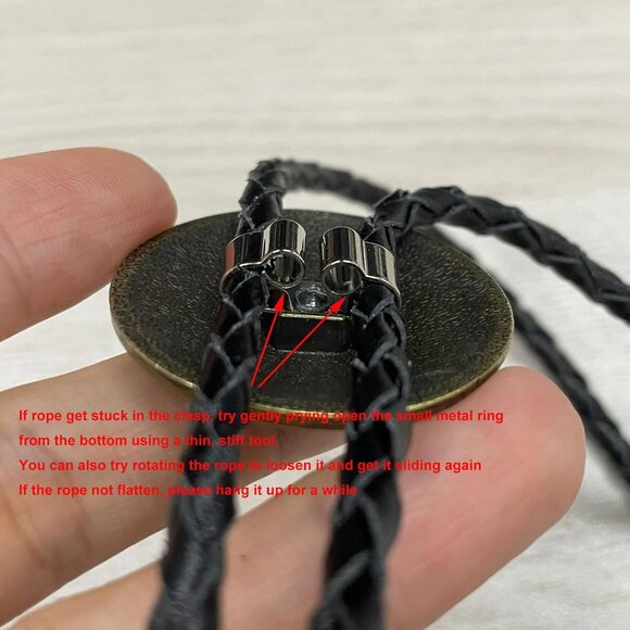 Bolo tie for Men Western Cowboy Native American Leather Necktie Accessories Bolo - Picture 6 of 6